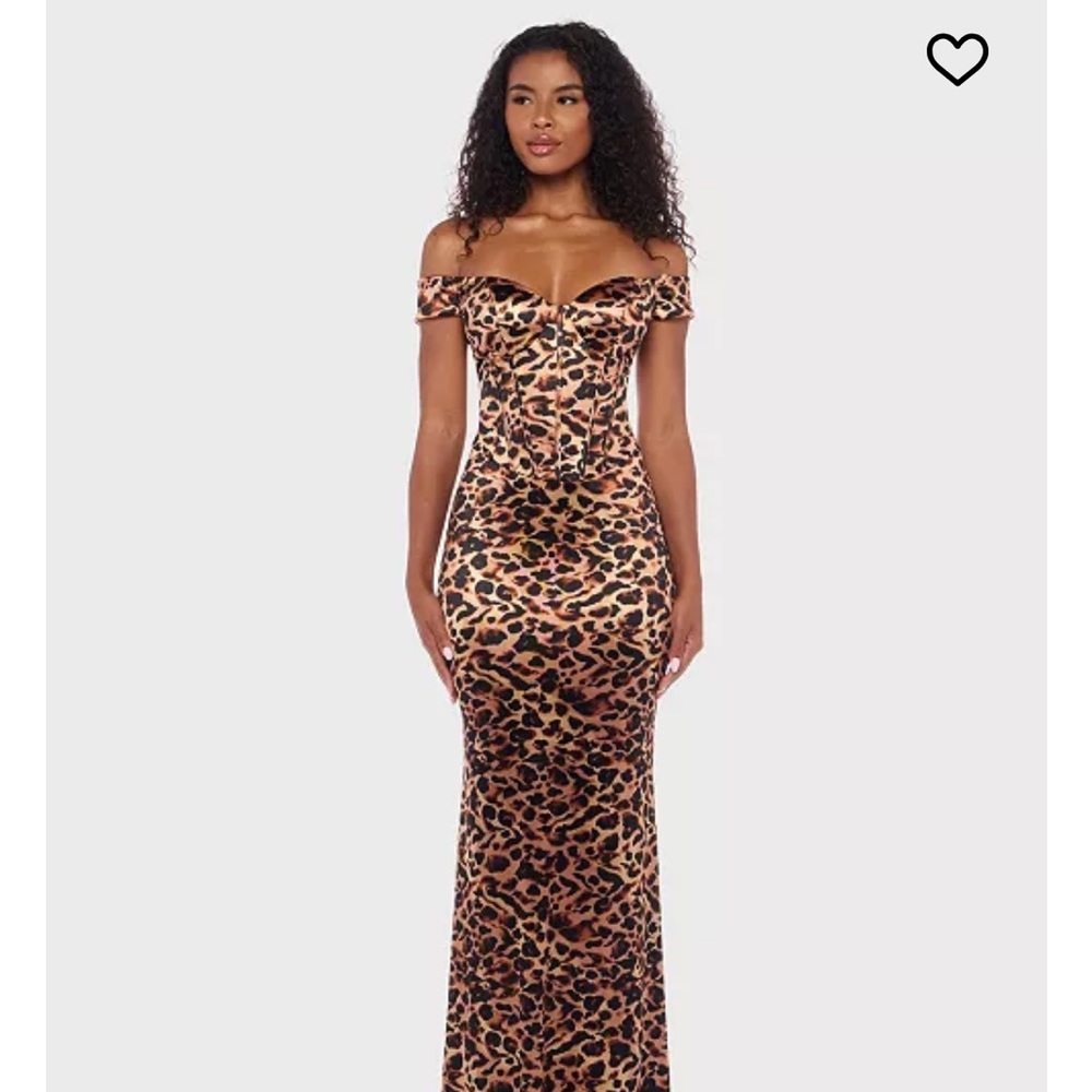 Macy's Elegant Leopard Print Gown